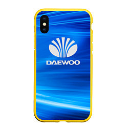 Чехол iPhone XS Max матовый DAEWOO ДЭУ abstraction, цвет: 3D-желтый