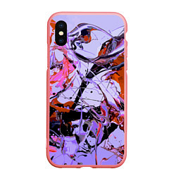 Чехол iPhone XS Max матовый Color abstraction Pattern Vanguard, цвет: 3D-баблгам