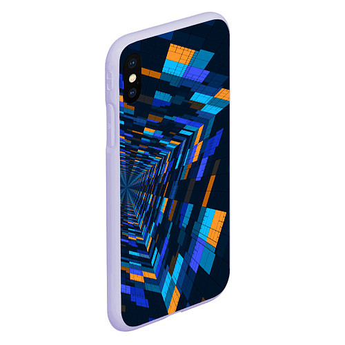 Чехол iPhone XS Max матовый Geometric pattern Fashion Vanguard / 3D-Светло-сиреневый – фото 2