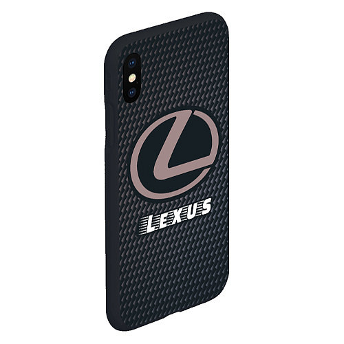 Чехол iPhone XS Max матовый LEXUS Lexus - Карбон / 3D-Черный – фото 2