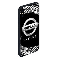 Чехол iPhone XS Max матовый NISSAN SKYLINE Следы, цвет: 3D-черный — фото 2
