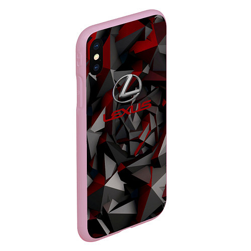 Чехол iPhone XS Max матовый Lexus лексус / 3D-Розовый – фото 2