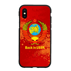 Чехол iPhone XS Max матовый Back in USSR - Назад в СССР, цвет: 3D-черный