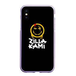 Чехол iPhone XS Max матовый ZillaKami x SosMula City Morgue Smile, цвет: 3D-светло-сиреневый