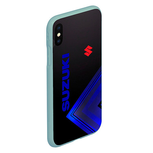 Чехол iPhone XS Max матовый SUZUKI СУЗУКИ / 3D-Мятный – фото 2