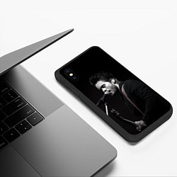 Чехол iPhone XS Max матовый Джаред Лето 30 Seconds To Mars, цвет: 3D-черный — фото 2