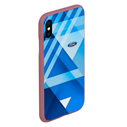 Чехол iPhone XS Max матовый Ford abstraction / 3D-Малиновый – фото 2