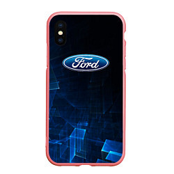 Чехол iPhone XS Max матовый Ford форд abstraction, цвет: 3D-баблгам
