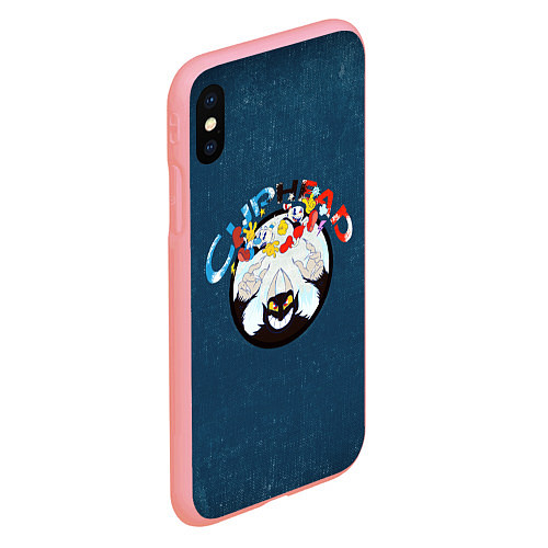 Чехол iPhone XS Max матовый Cuphead, Mugman and devil / 3D-Баблгам – фото 2