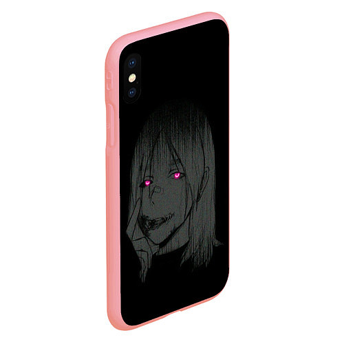 Чехол iPhone XS Max матовый Девушка с неоновыми глазами / 3D-Баблгам – фото 2