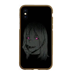 Чехол iPhone XS Max матовый Девушка с неоновыми глазами
