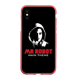 Чехол iPhone XS Max матовый MR ROBOT Хакер