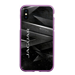 Чехол iPhone XS Max матовый JAGUR ЯГУАР абстракция, цвет: 3D-фиолетовый
