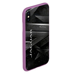 Чехол iPhone XS Max матовый JAGUR ЯГУАР абстракция, цвет: 3D-фиолетовый — фото 2