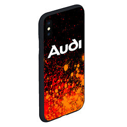 Чехол iPhone XS Max матовый AUDI Краска, цвет: 3D-черный — фото 2