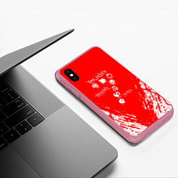 Чехол iPhone XS Max матовый 7 СМЕРТНЫХ ГРЕХОВ МЕЛОДИАС СИМВОЛ ДРАКОН, цвет: 3D-малиновый — фото 2