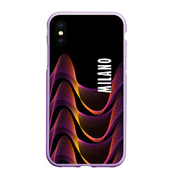 Чехол iPhone XS Max матовый Fashion pattern Neon Milano, цвет: 3D-сиреневый