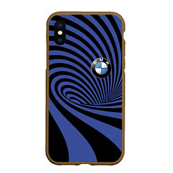 Чехол iPhone XS Max матовый BMW Pattern Germany, цвет: 3D-коричневый