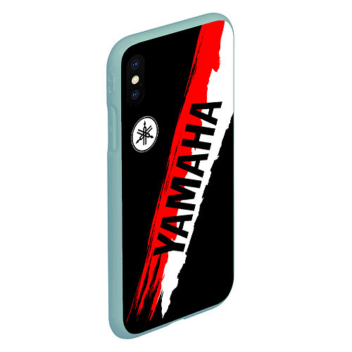 Чехол iPhone XS Max матовый YAMAHA - ЯМАХА DOUBLE LINE / 3D-Мятный – фото 2