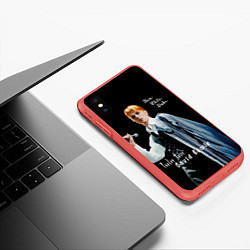 Чехол iPhone XS Max матовый Thin White Duke David Bowie Isolar Tour, цвет: 3D-красный — фото 2