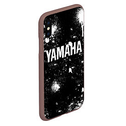 Чехол iPhone XS Max матовый YAMAHA - БРЫЗГИ, цвет: 3D-коричневый — фото 2