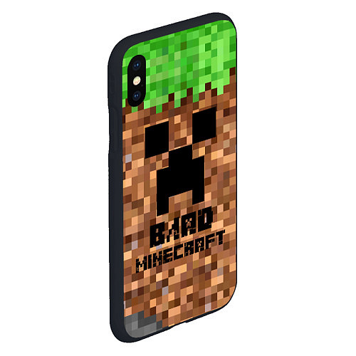 Чехол iPhone XS Max матовый ВЛАД MINECRAFT / 3D-Черный – фото 2