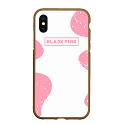 Чехол iPhone XS Max матовый Black pink
