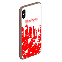 Чехол iPhone XS Max матовый BLOODBORNE брызги, цвет: 3D-коричневый — фото 2