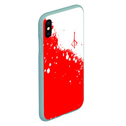 Чехол iPhone XS Max матовый BLOODBORNE HUNTER СИМВОЛ ОХОТНИКА, цвет: 3D-мятный — фото 2
