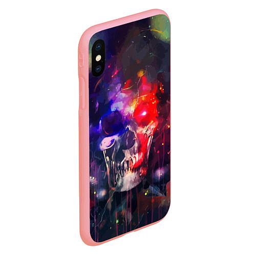 Чехол iPhone XS Max матовый Vanguard neon skull Fashion pattern / 3D-Баблгам – фото 2