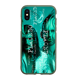 Чехол iPhone XS Max матовый Placebo - turquoise