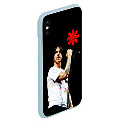Чехол iPhone XS Max матовый Red Hot Chili Peppers RHCP, цвет: 3D-голубой — фото 2