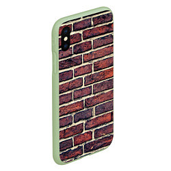 Чехол iPhone XS Max матовый Brick Wall, цвет: 3D-салатовый — фото 2