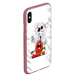 Чехол iPhone XS Max матовый Южный парк - персонажи мультфильма South Park, цвет: 3D-малиновый — фото 2