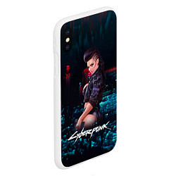 Чехол iPhone XS Max матовый Cyberpunk2077 Vi, цвет: 3D-белый — фото 2