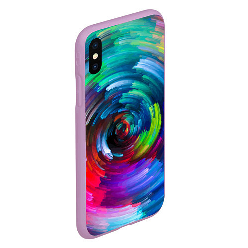 Чехол iPhone XS Max матовый Vanguard color pattern 2029 / 3D-Сиреневый – фото 2