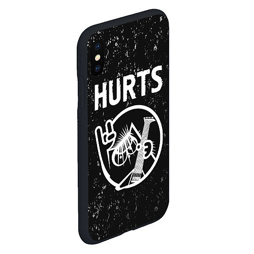 Чехол iPhone XS Max матовый Hurts КОТ Потертости / 3D-Черный – фото 2