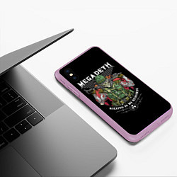 Чехол iPhone XS Max матовый MEGADETH killing is my business, цвет: 3D-сиреневый — фото 2