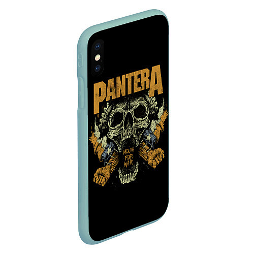 Чехол iPhone XS Max матовый PANTERA Mouth For War / 3D-Мятный – фото 2