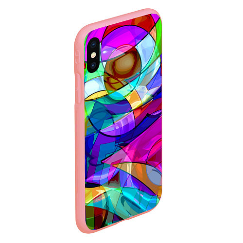 Чехол iPhone XS Max матовый Геометрический паттерн Абстракция / 3D-Баблгам – фото 2