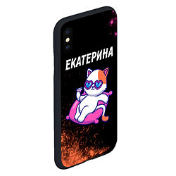 Чехол iPhone XS Max матовый Екатерина КОШЕЧКА Краска, цвет: 3D-черный — фото 2