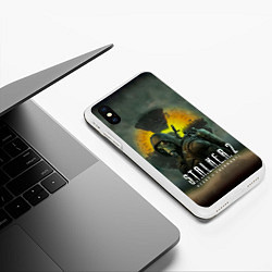 Чехол iPhone XS Max матовый S T A L K E R 2 Heart of Chernobyl Сталкер 2 Сердц, цвет: 3D-белый — фото 2