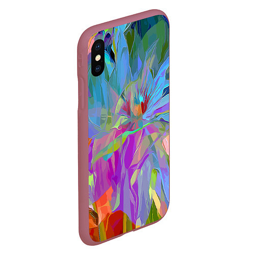 Чехол iPhone XS Max матовый Abstract color pattern Summer 2022 / 3D-Малиновый – фото 2