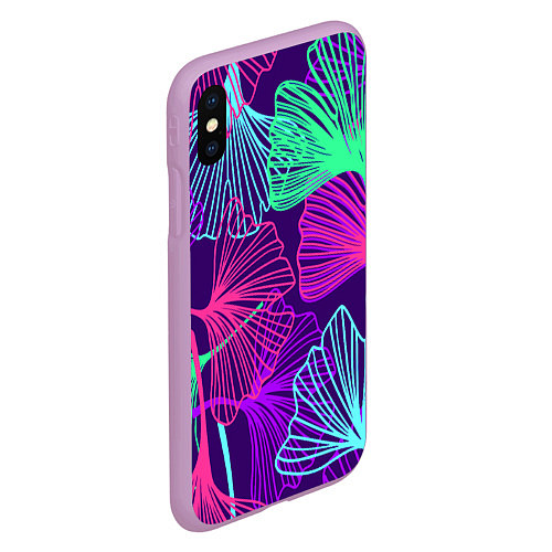 Чехол iPhone XS Max матовый Neon color pattern Fashion 2023 / 3D-Сиреневый – фото 2
