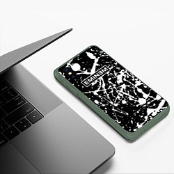 Чехол iPhone XS Max матовый Eminem Эминема, цвет: 3D-темно-зеленый — фото 2