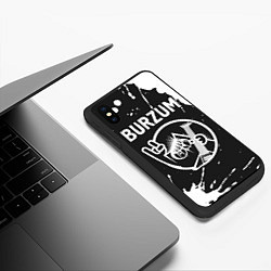 Чехол iPhone XS Max матовый Burzum КОТ Краска, цвет: 3D-черный — фото 2