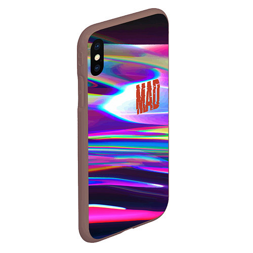 Чехол iPhone XS Max матовый Neon pattern Mad / 3D-Коричневый – фото 2