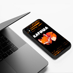 Чехол iPhone XS Max матовый Кариша ЛИСИЧКА Краска, цвет: 3D-черный — фото 2