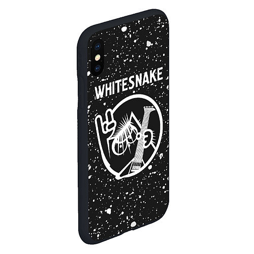 Чехол iPhone XS Max матовый Whitesnake КОТ Краска / 3D-Черный – фото 2