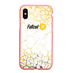 Чехол iPhone XS Max матовый Fallout 76 Жёлтая выжженная пустошь